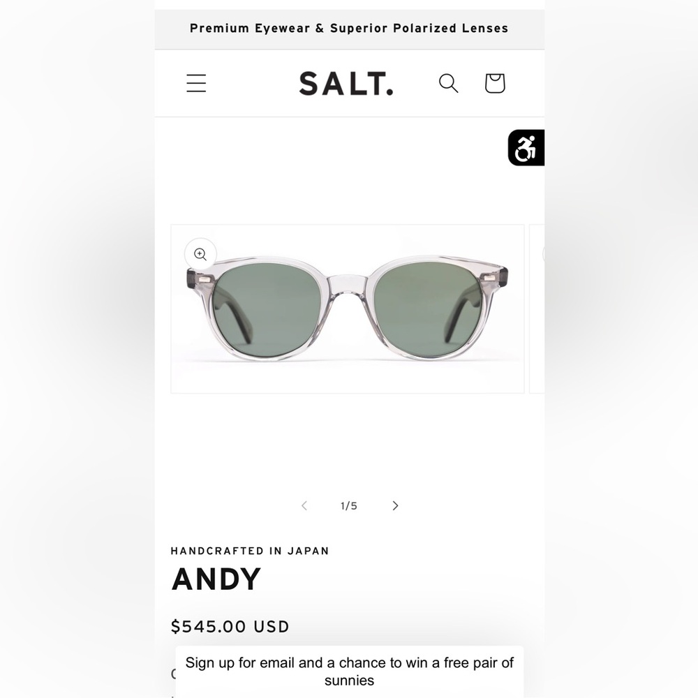 SALT Clear Round Glasses